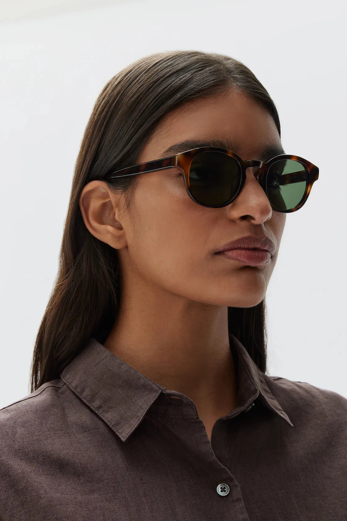 Round Frame Sunglasses Tort