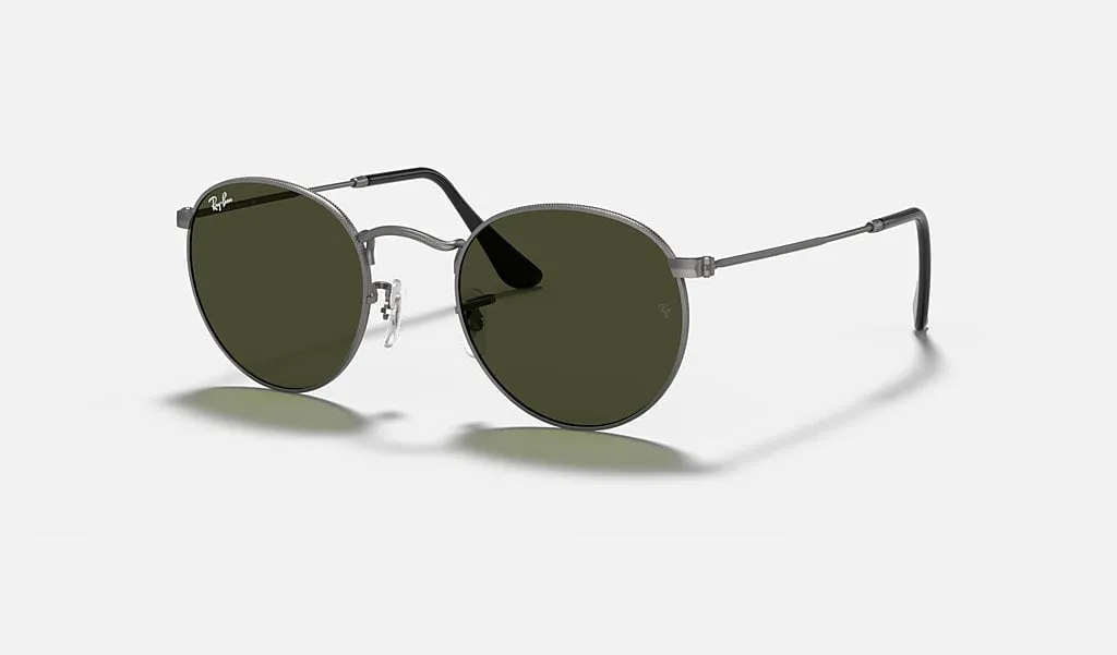 Round Metal | Black with Green | Ray Ban