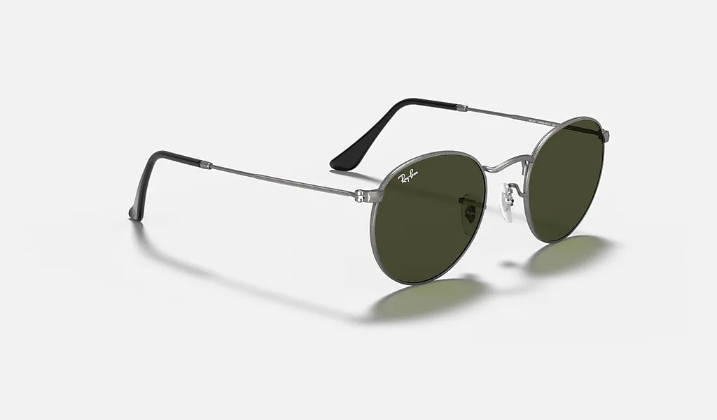 Round Metal | Black with Green | Ray Ban