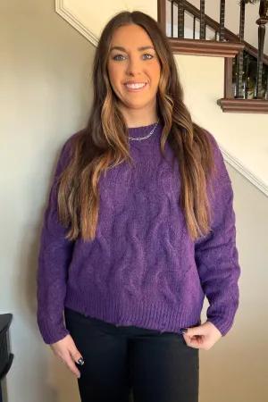 Round Neck Chunky Knit Sweater
