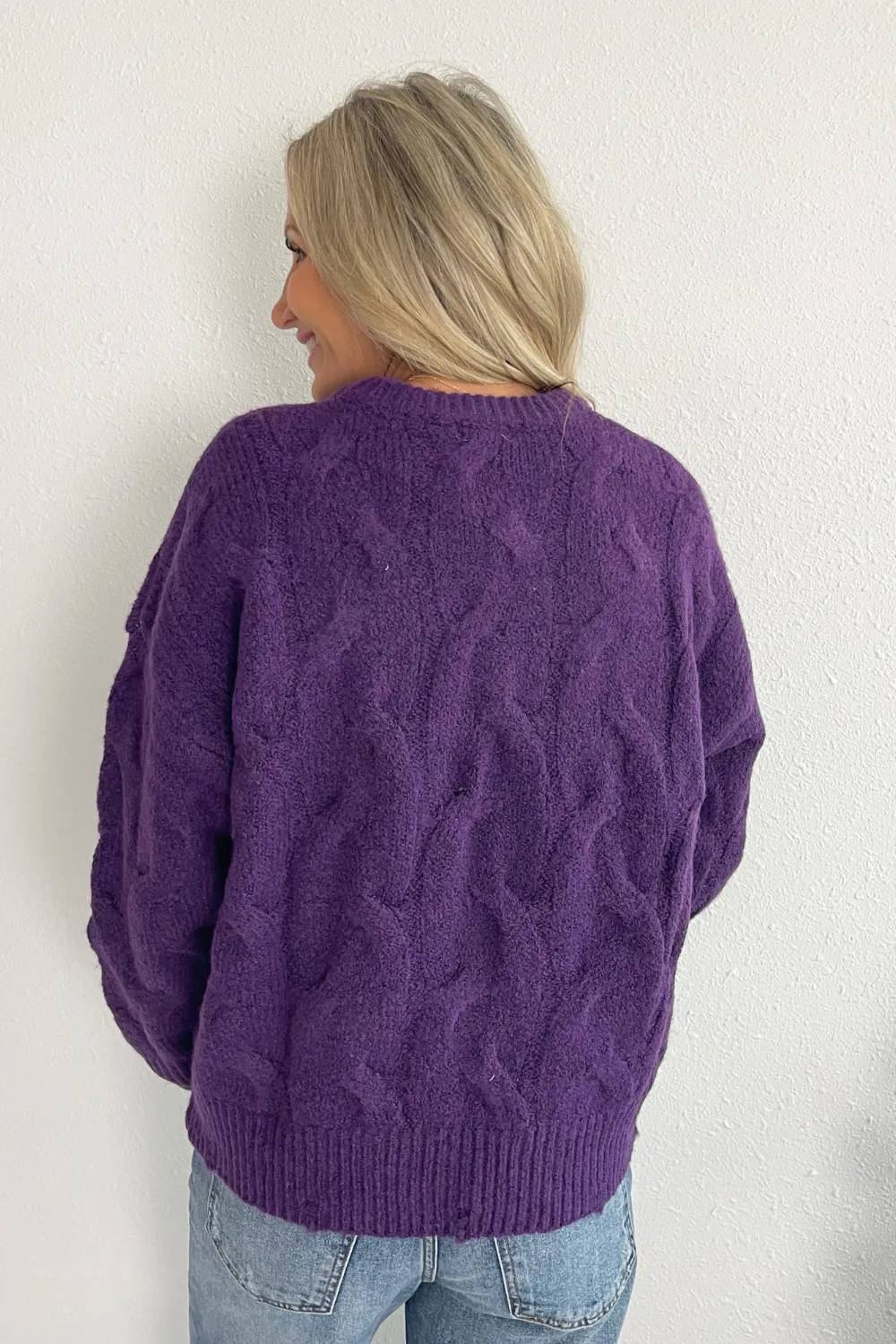 Round Neck Chunky Knit Sweater