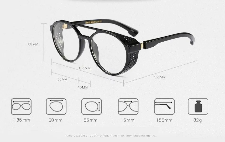 Round Steampunk Vintage Frame For Men And Women - Unique and Classy