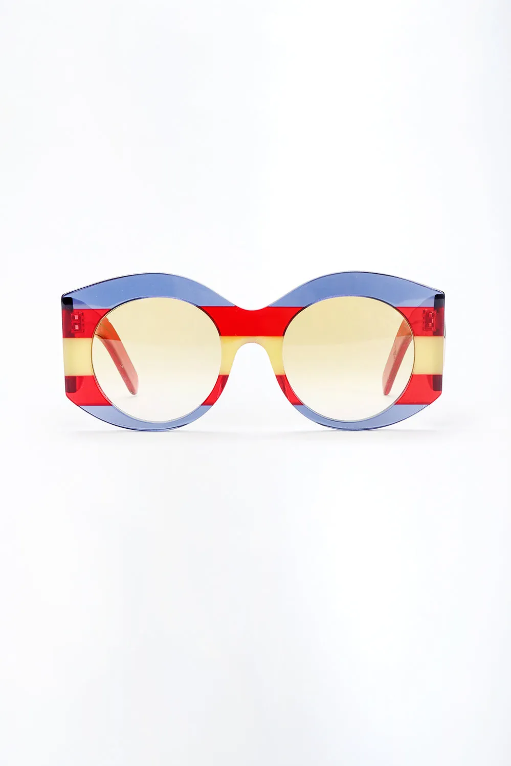 Round Stripe Sunglasses