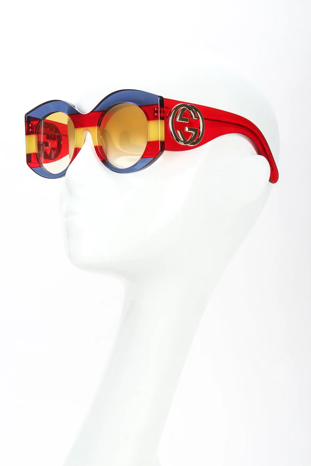 Round Stripe Sunglasses