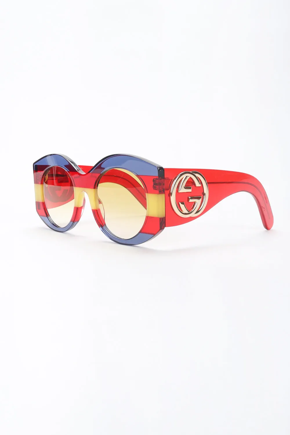 Round Stripe Sunglasses