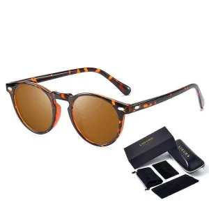 Round Sunglasses For Women Classic Ultralight  Polarized Driving Glasses