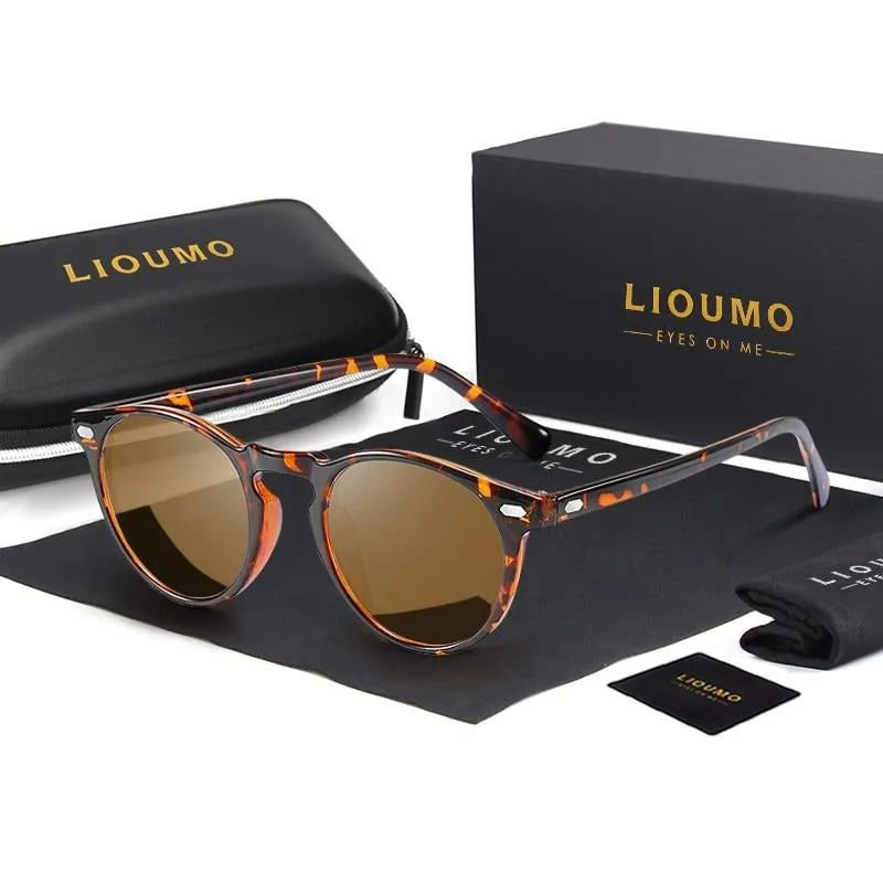 Round Sunglasses For Women Classic Ultralight  Polarized Driving Glasses