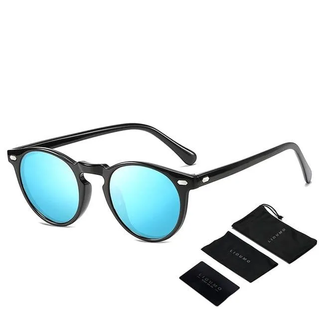 Round Sunglasses For Women Classic Ultralight  Polarized Driving Glasses