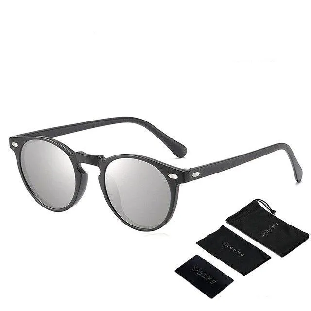 Round Sunglasses For Women Classic Ultralight  Polarized Driving Glasses