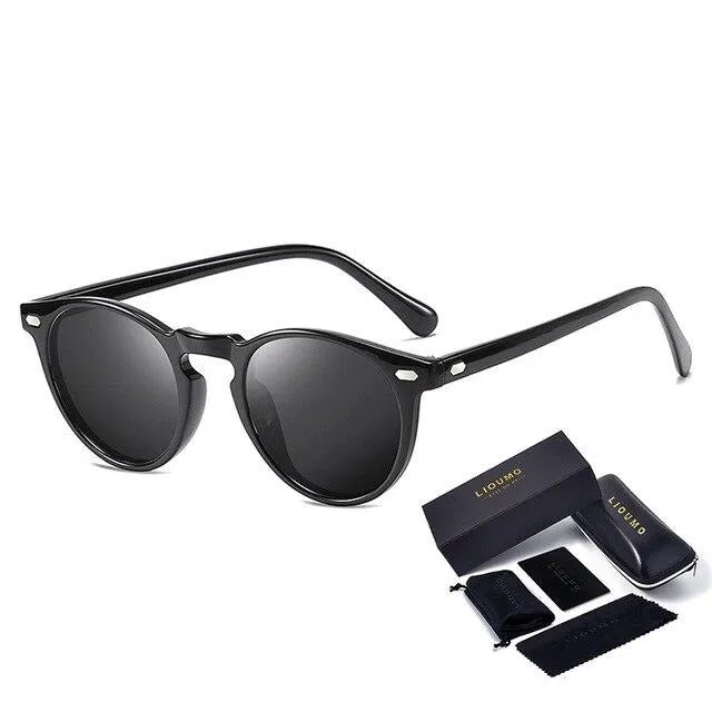 Round Sunglasses For Women Classic Ultralight  Polarized Driving Glasses