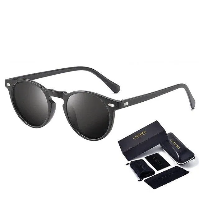 Round Sunglasses For Women Classic Ultralight  Polarized Driving Glasses