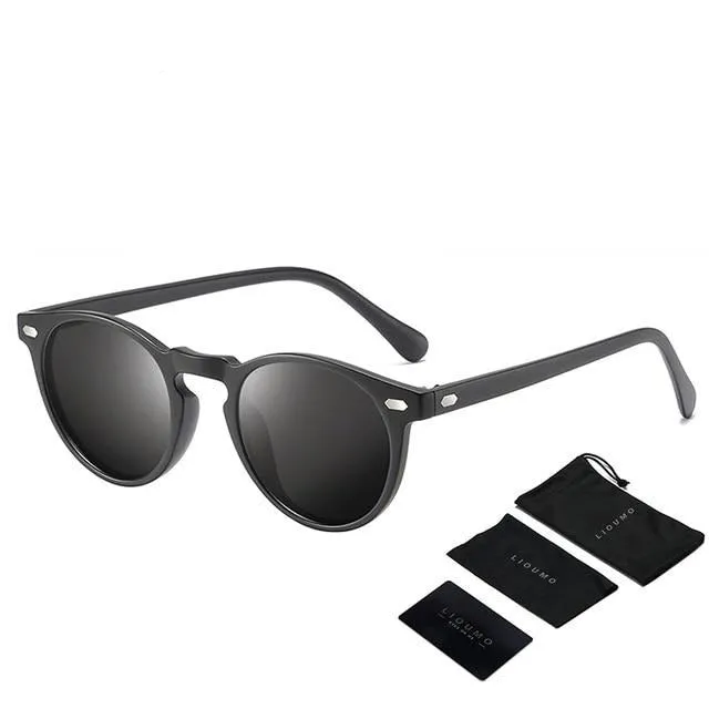 Round Sunglasses For Women Classic Ultralight  Polarized Driving Glasses