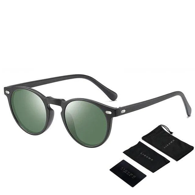 Round Sunglasses For Women Classic Ultralight  Polarized Driving Glasses