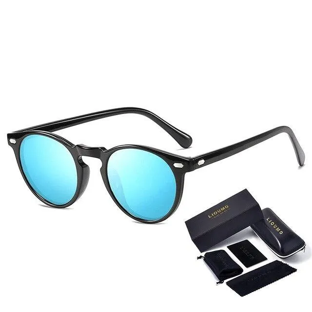 Round Sunglasses For Women Classic Ultralight  Polarized Driving Glasses