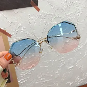 Round Sunglasses Gradient Fashion