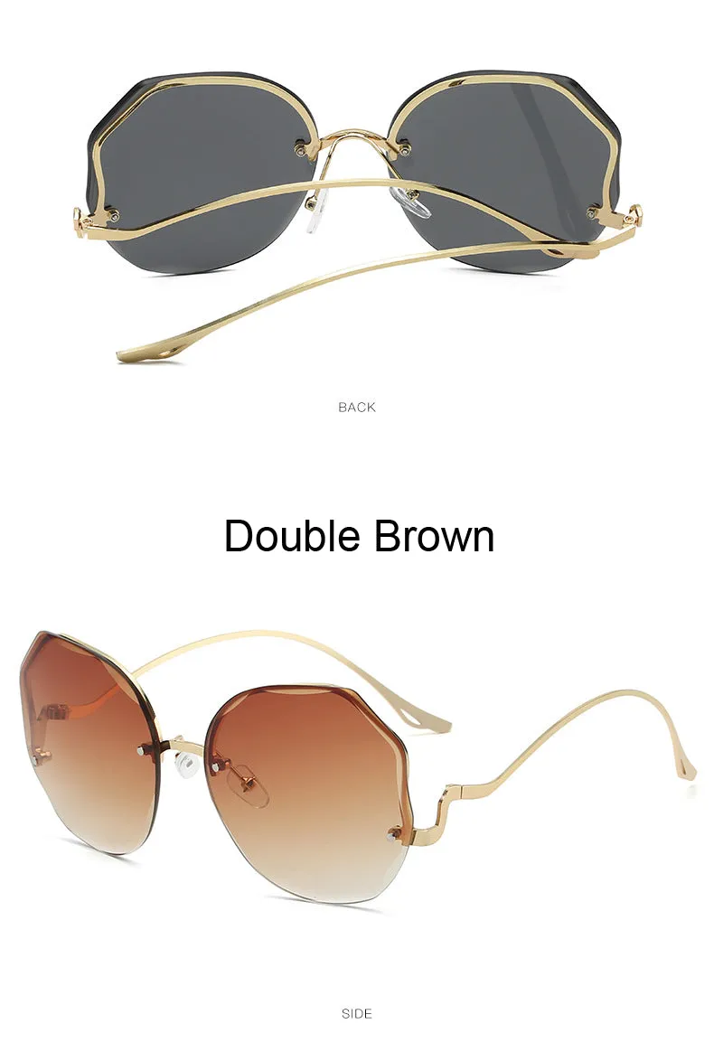 Round Sunglasses Gradient Fashion