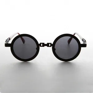 Round Vintage Sunglass with Chain Bridge - Link