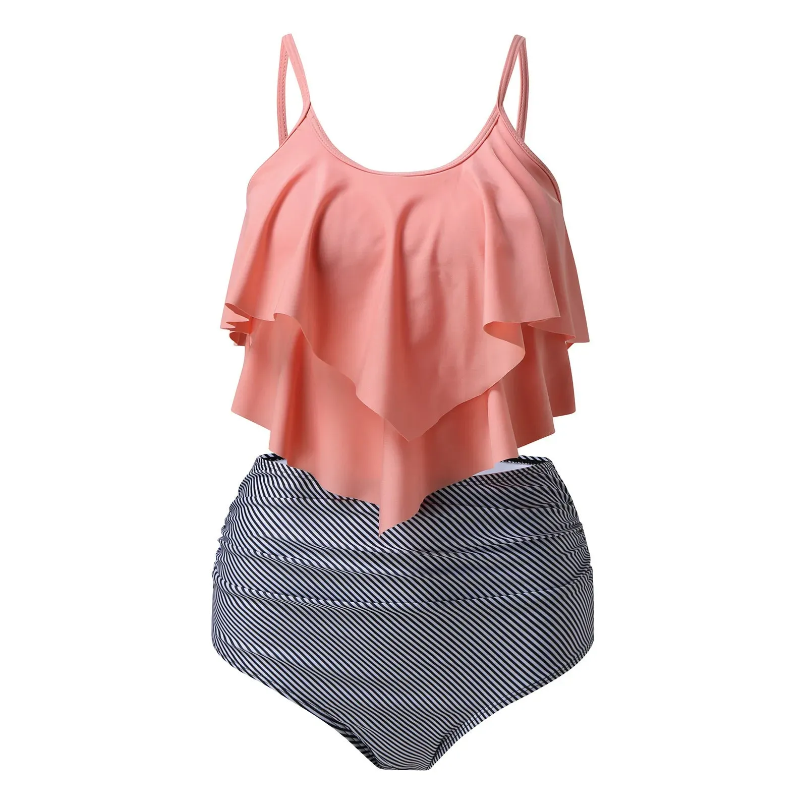 Ruffles Print Push Up Tankini