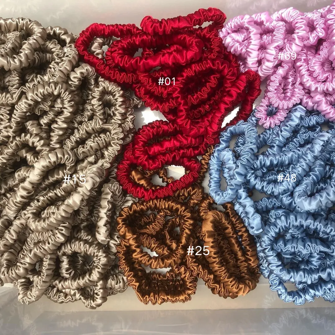 Sakura silk scrunchies mini