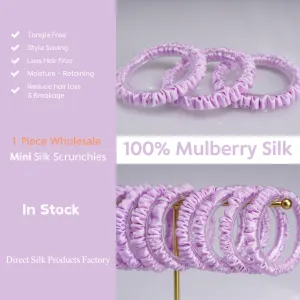 Sakura silk scrunchies mini