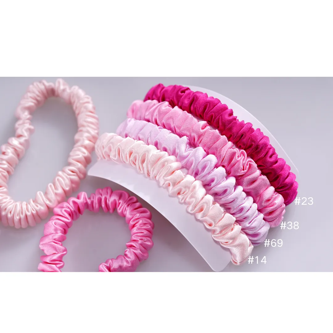 Sakura silk scrunchies mini