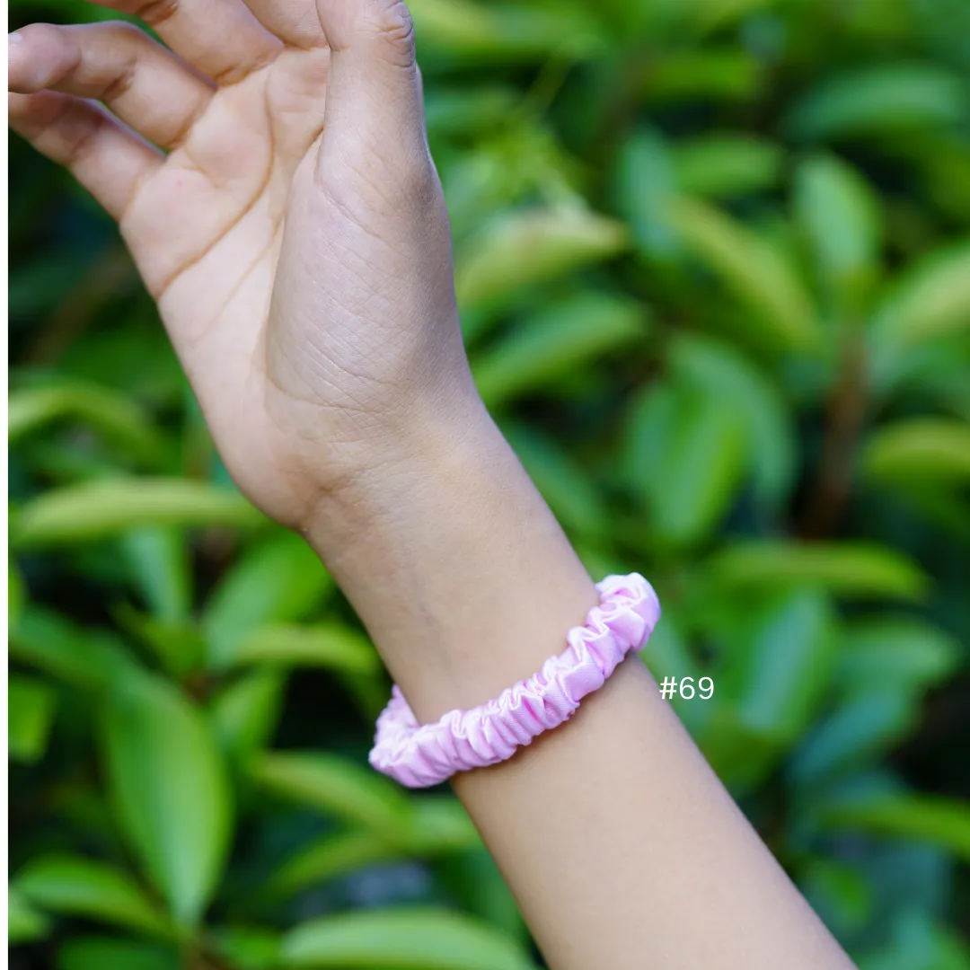 Sakura silk scrunchies mini