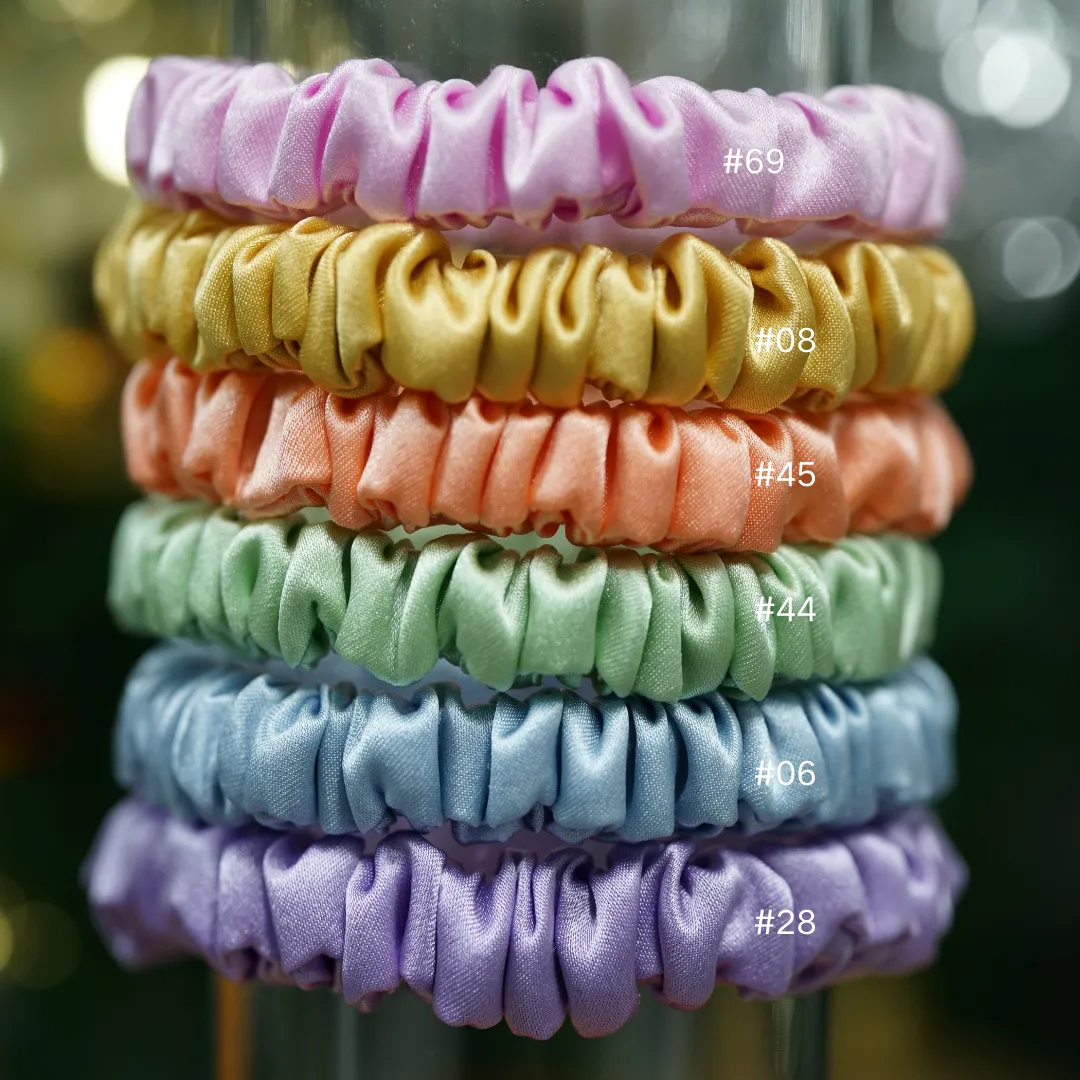 Sakura silk scrunchies mini