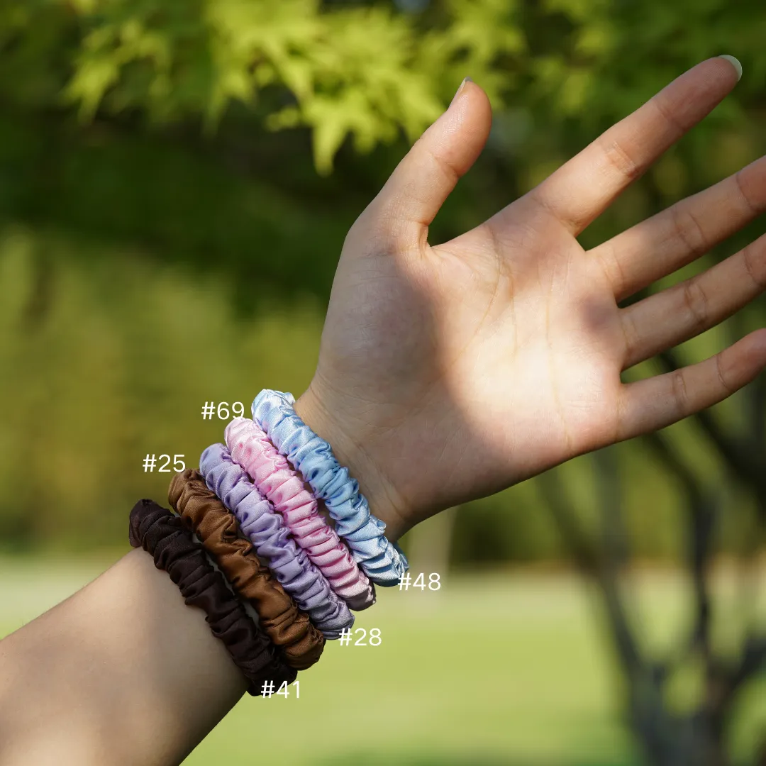 Sakura silk scrunchies mini