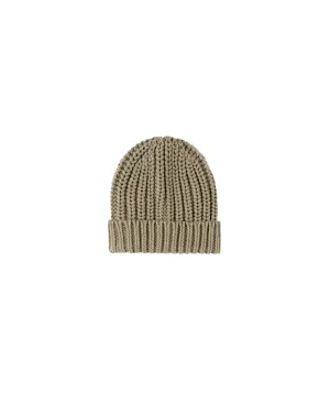 SALE - QUINCY MAE CHUNKY KNIT BEANIE || OLIVE