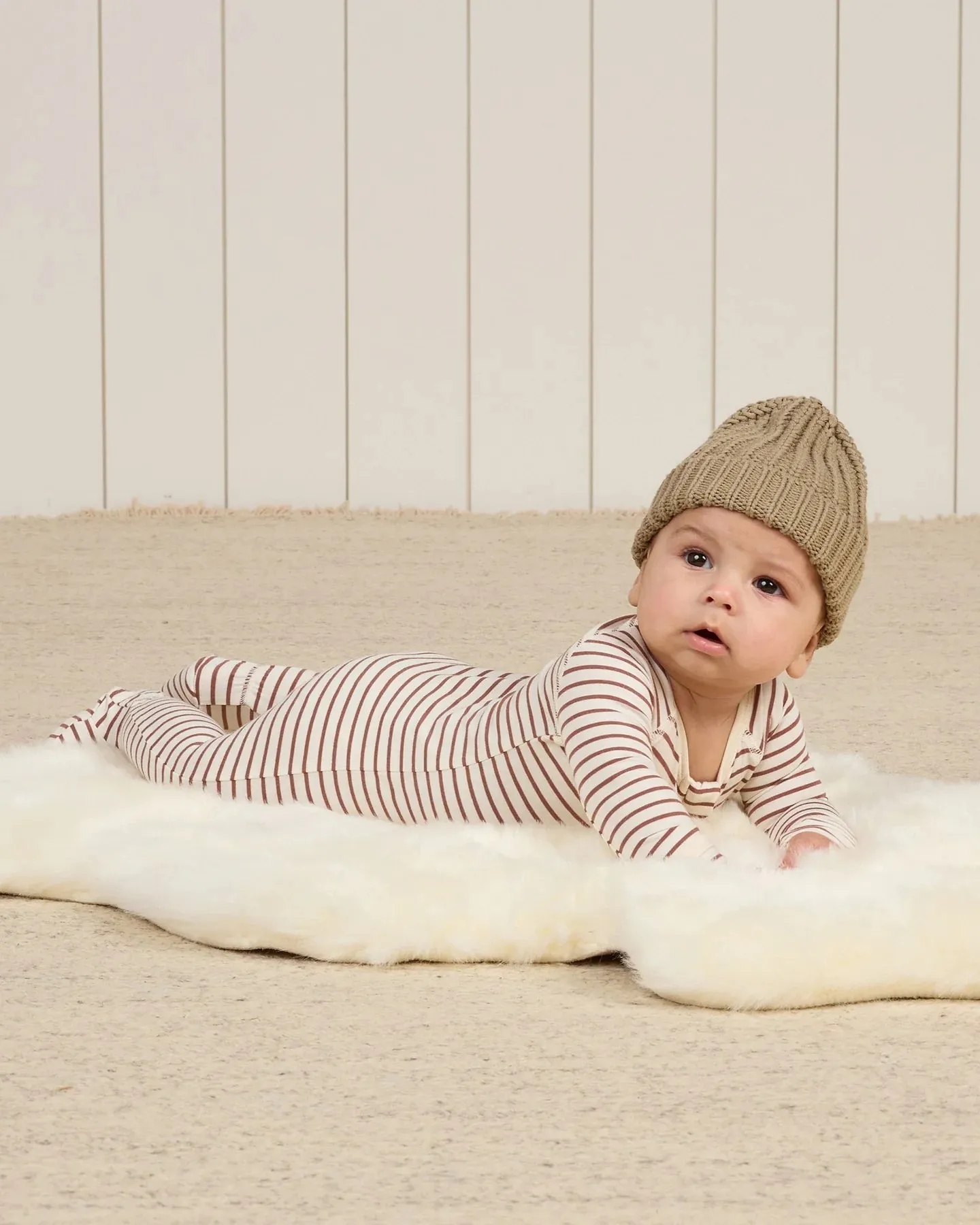 SALE - QUINCY MAE CHUNKY KNIT BEANIE || OLIVE
