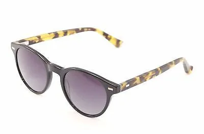 Sama Sunglasses Federico Black Matte Tortoise Gradient Lenses Japan 50-21-145