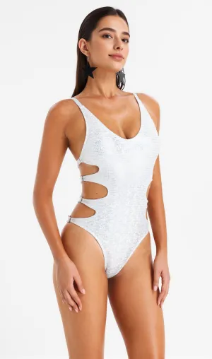 Samira Metallic Shiny Cut Out Swimsuit