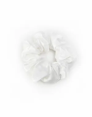 Scrunchie - Soft Silky Satin - White