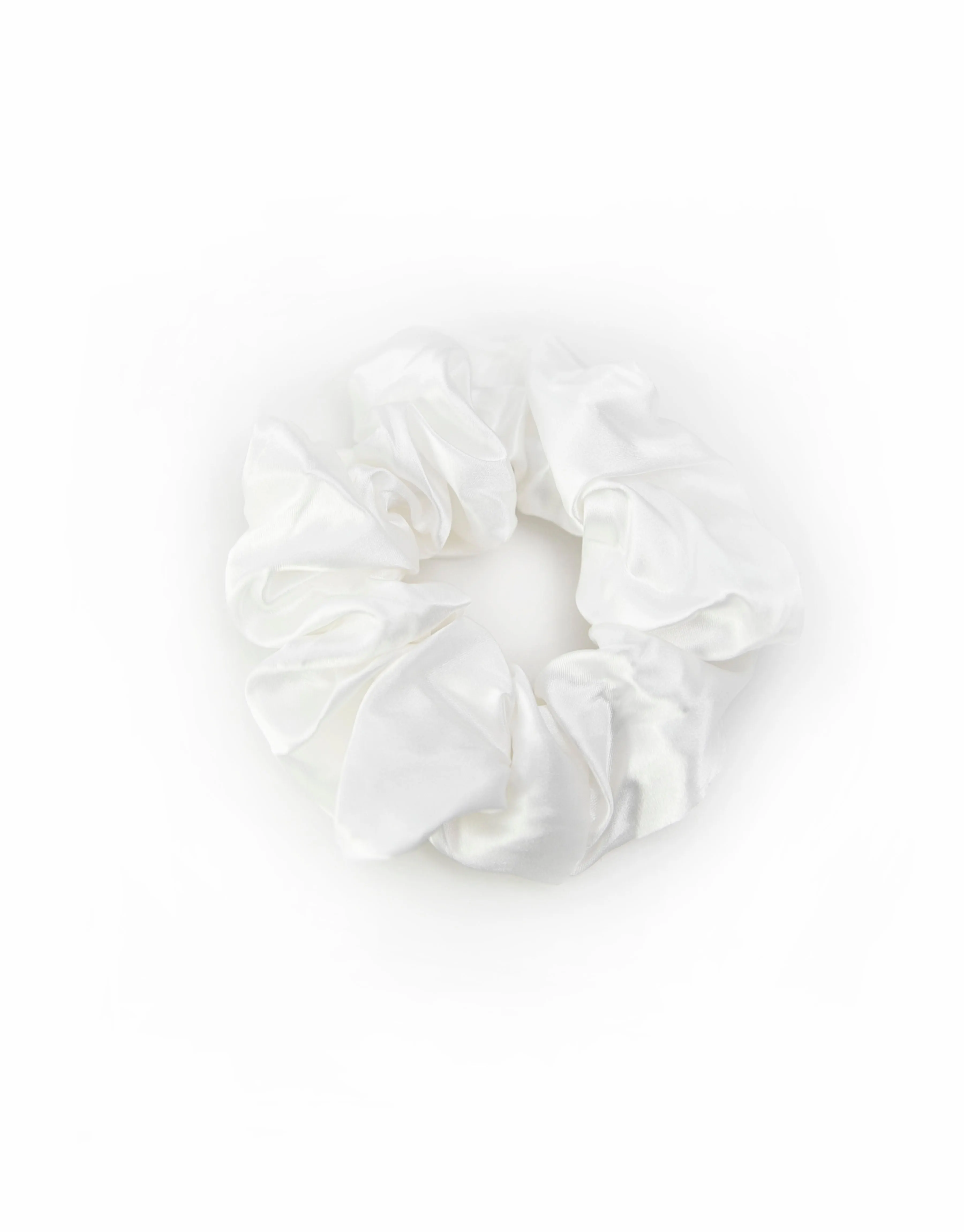 Scrunchie - Soft Silky Satin - White