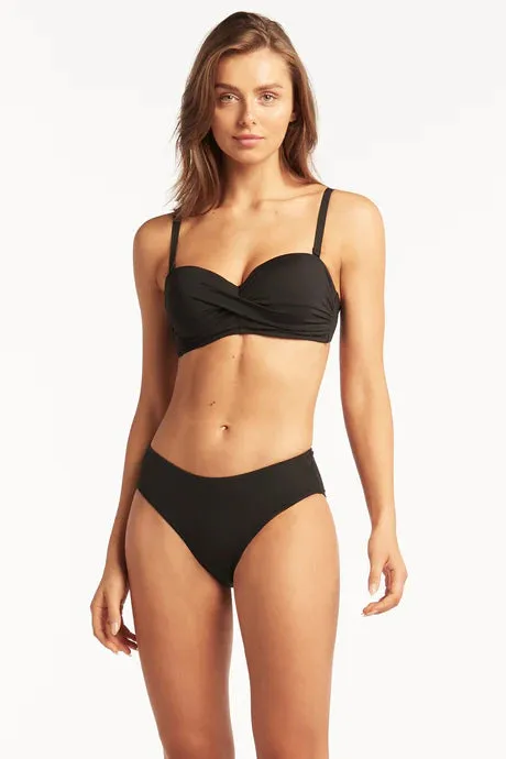 Sea Level Essentials Mid Bikini Pant Black