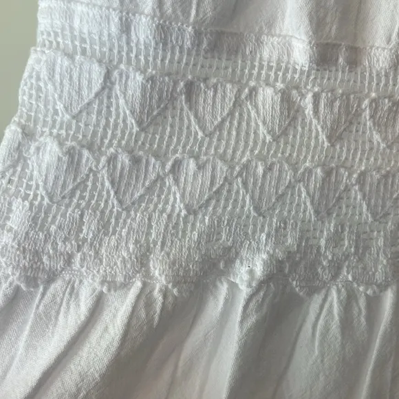 SEASPICE Resortwear Amy Two-Piece Halter and Maxi Skirt White Cotton Lace Large