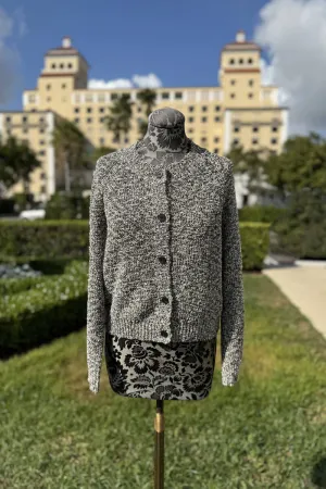 Seventy Nero and Panna Cardigan Sweater