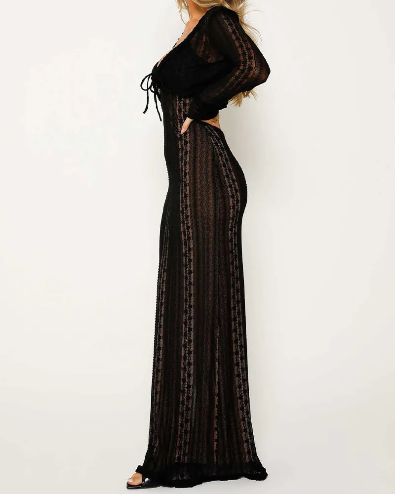 Sexy V-Neck Long Dress