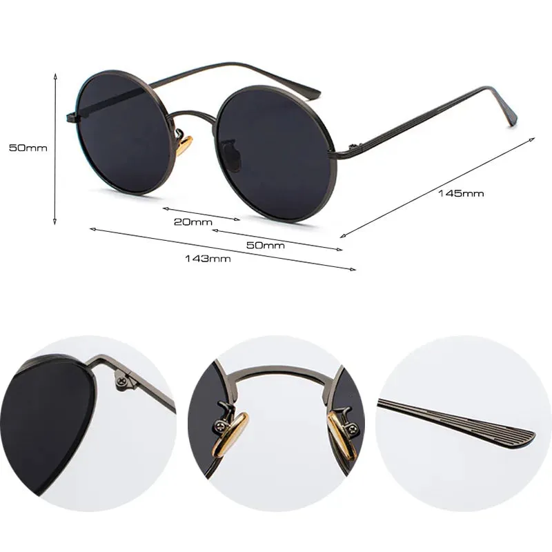 SHAUNA Super Round Sunglasses