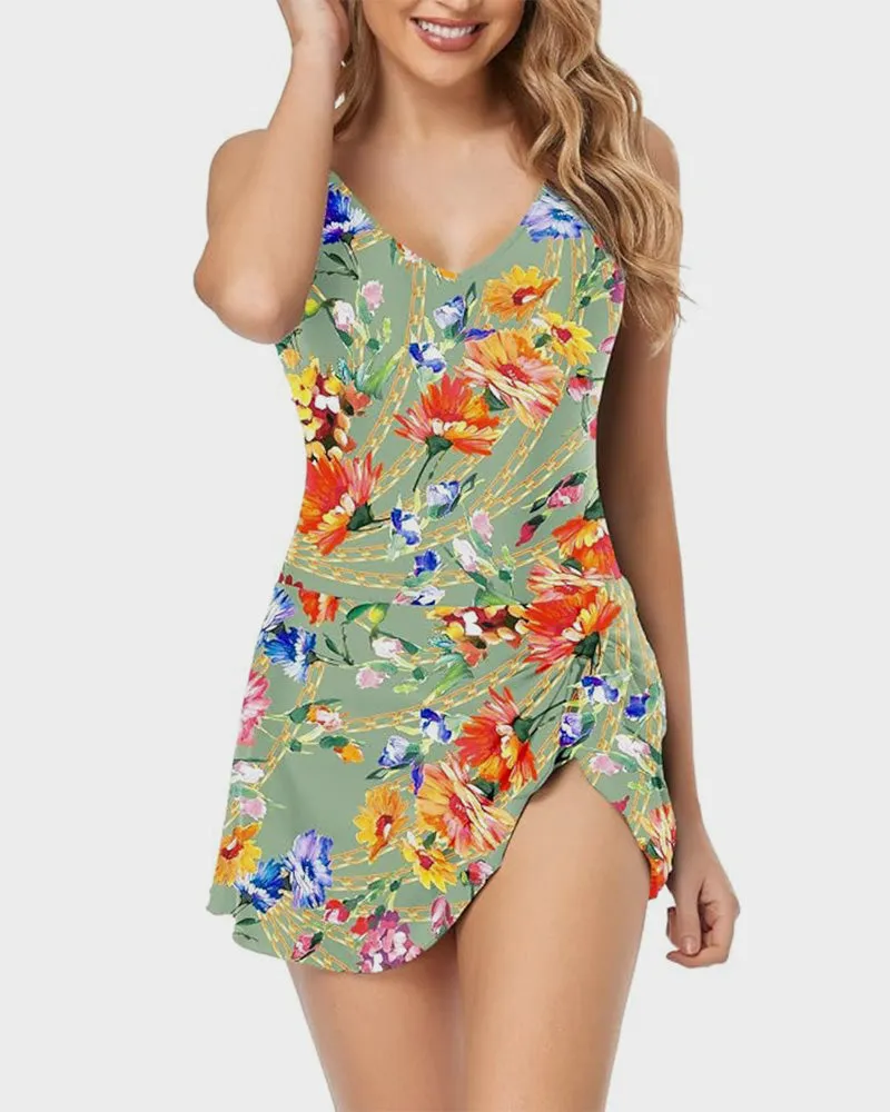 SheCurve? Women's Tummy Control Slim Fit Plus Size One Piece Swimsuit