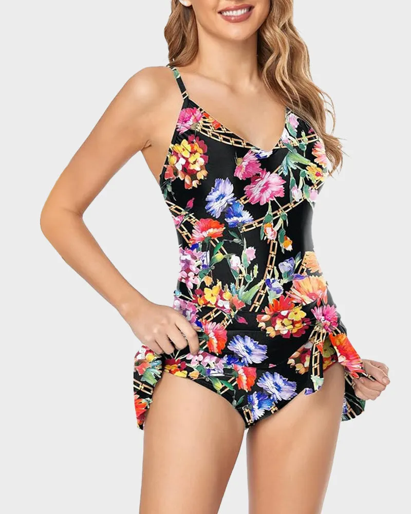 SheCurve? Women's Tummy Control Slim Fit Plus Size One Piece Swimsuit