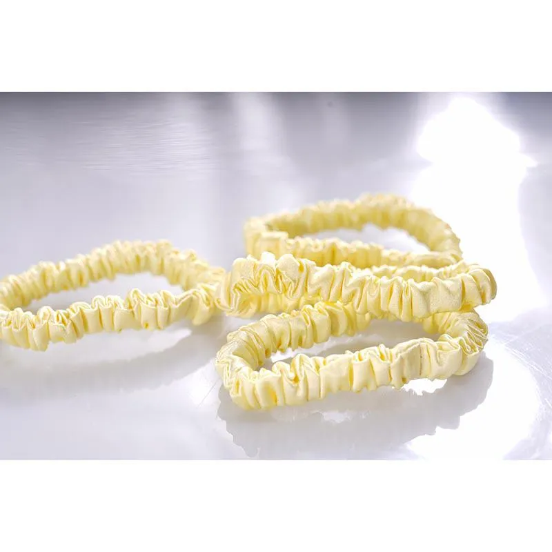 Silk hair ties small - Butter- 4 Pack - dropshipping