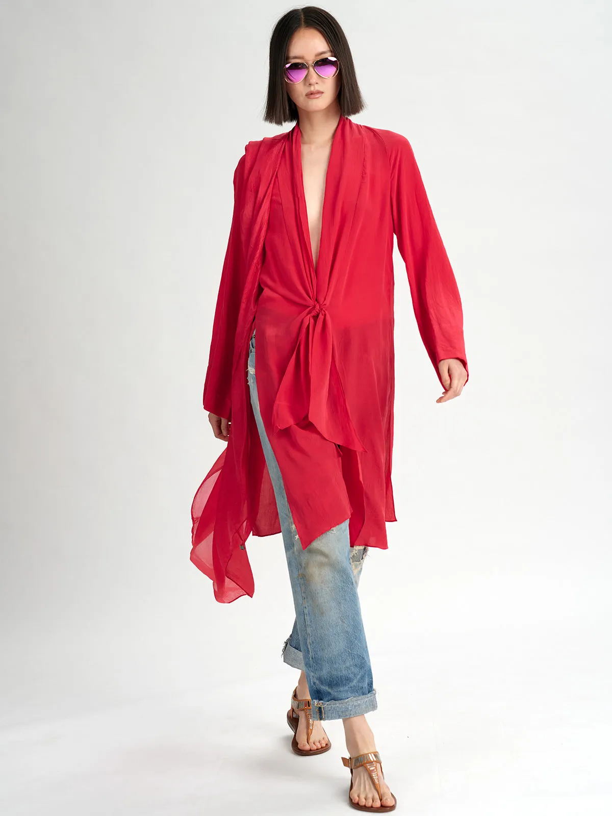 Silk Panel Coat