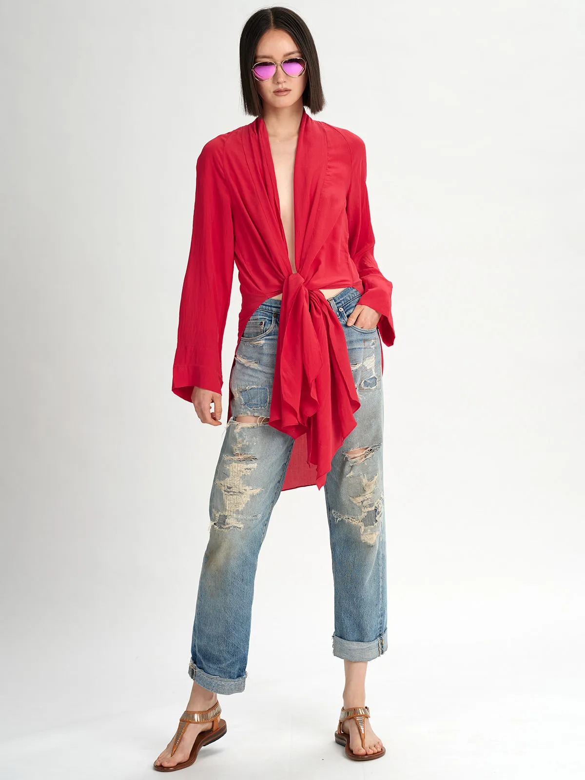 Silk Panel Coat