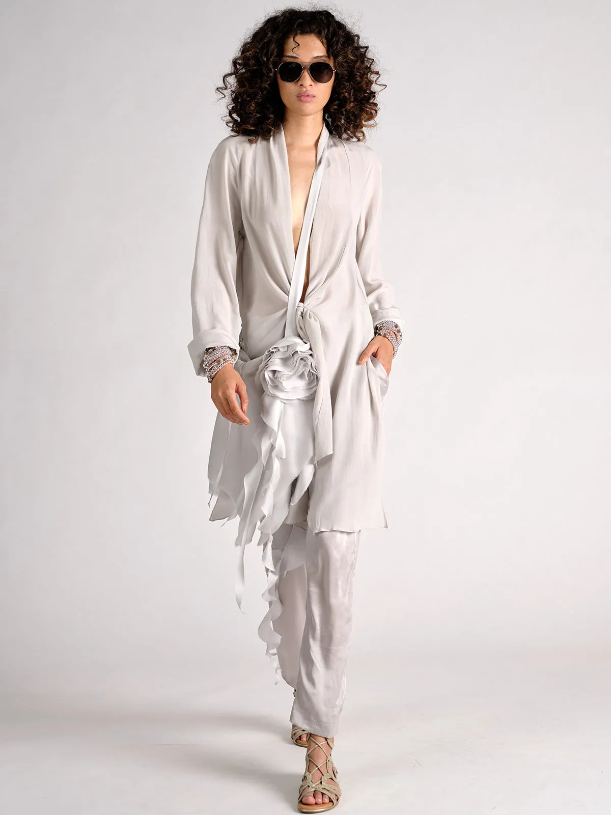Silk Panel Coat