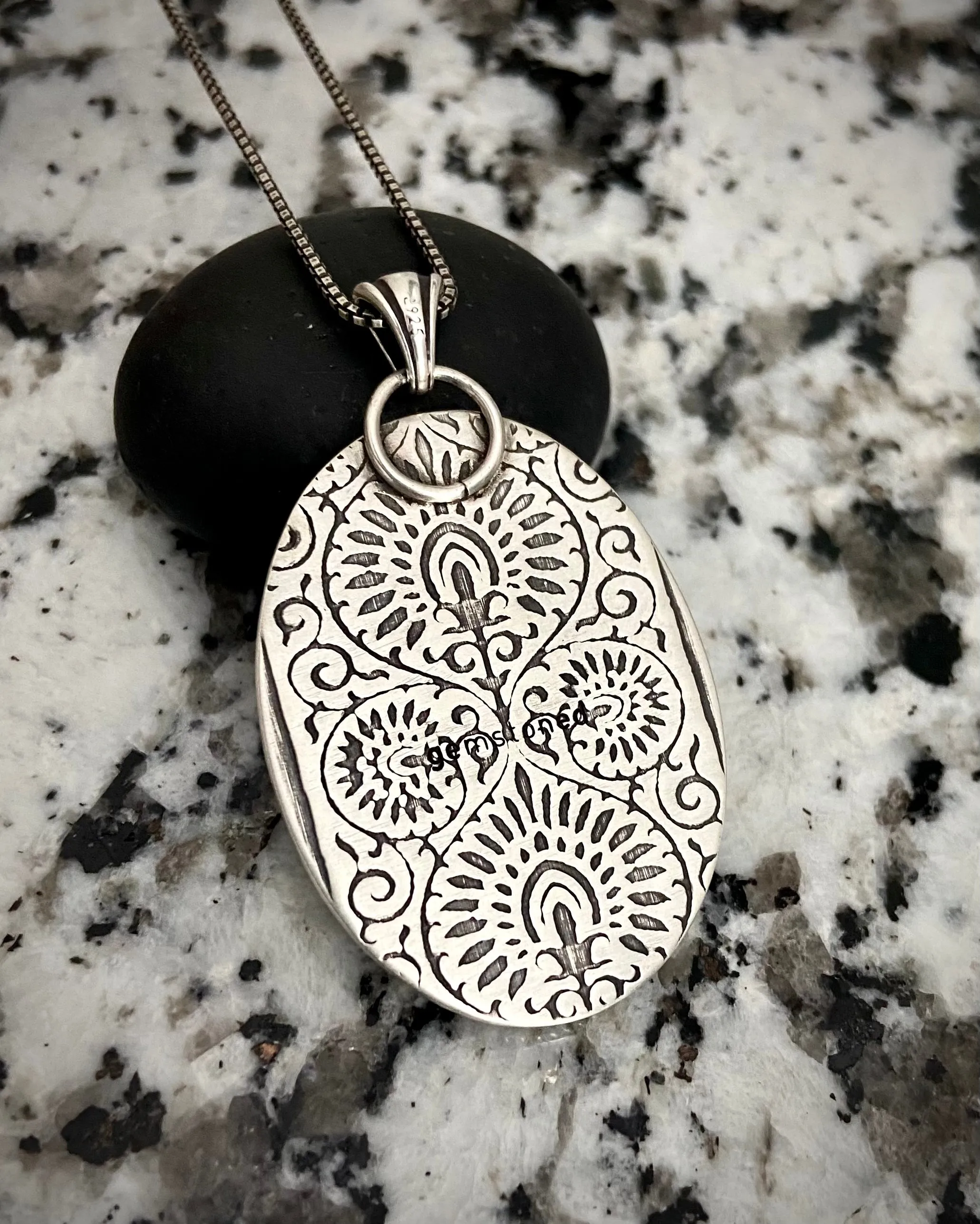 Silver Sheen Obsidian Pendant