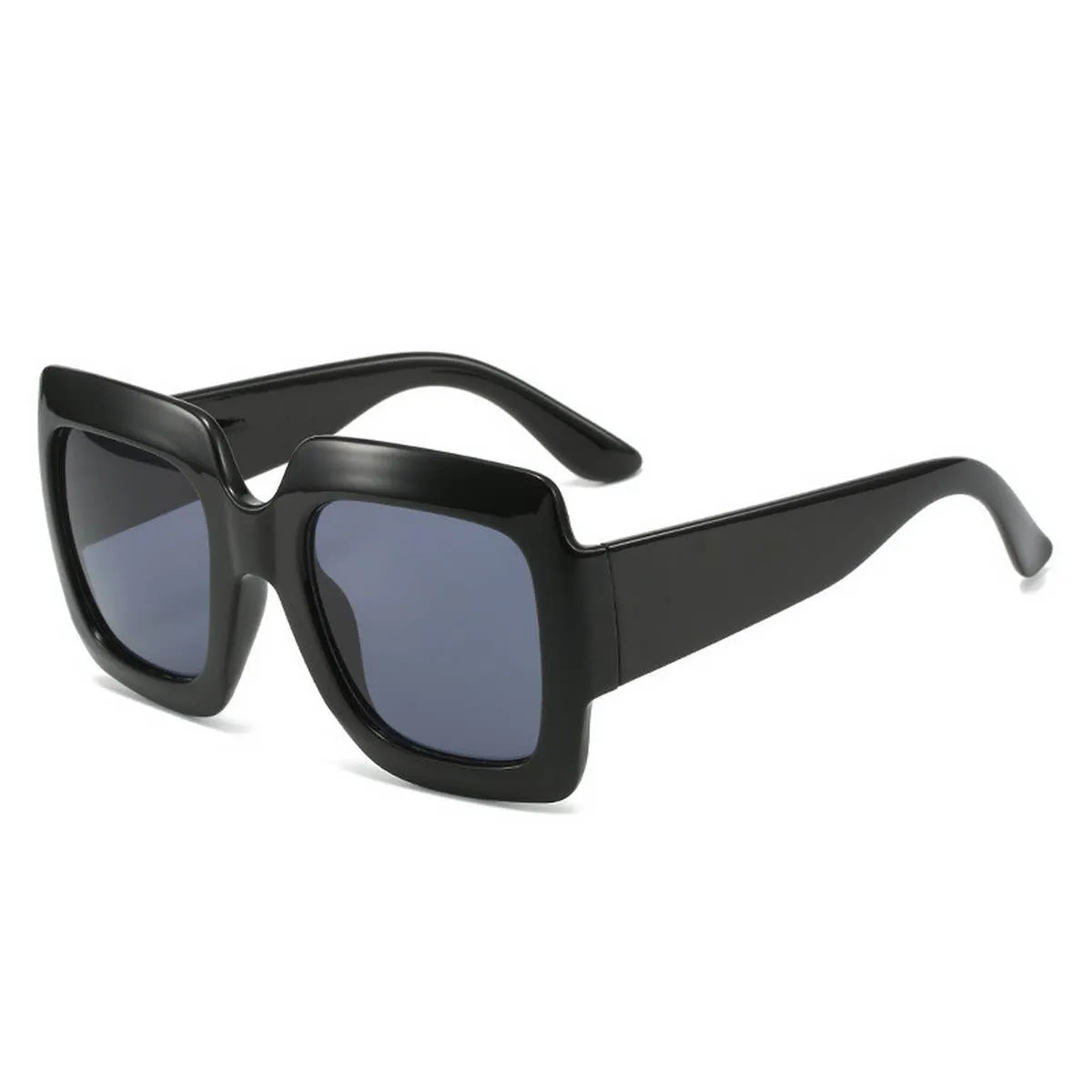 SIMPLE SQUARE FRAME COLOR BLOCK SUNGLASSES WOMEN_CWASG0258