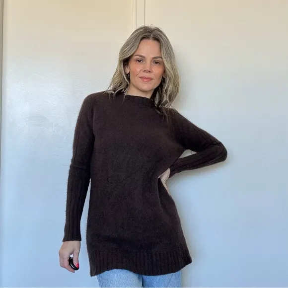 Skull Cashmere Sweater Tunic in Brown