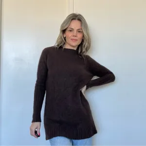 Skull Cashmere Sweater Tunic in Brown