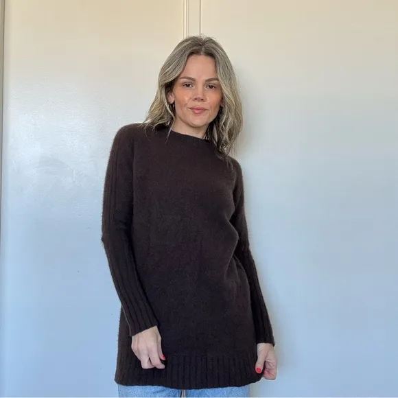 Skull Cashmere Sweater Tunic in Brown